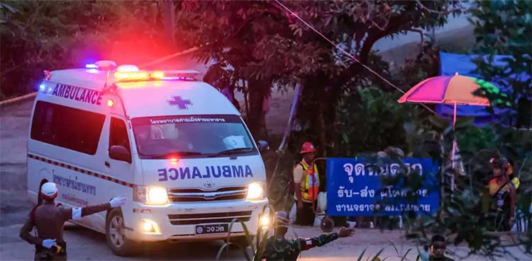 Two children among 11 burned to death in Thai van crash