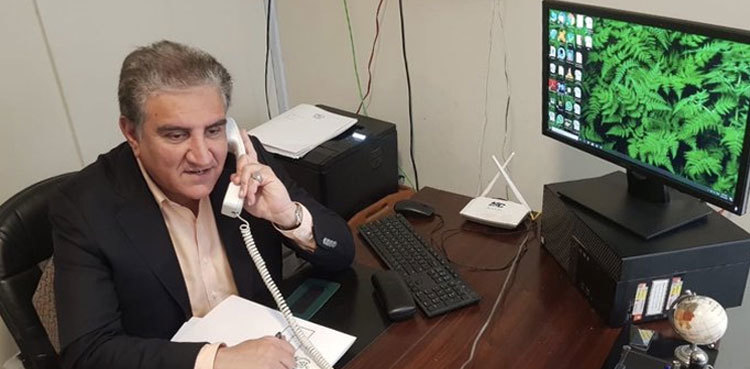 FM Qureshi telephones various country's counterparts to discuss coronavirus