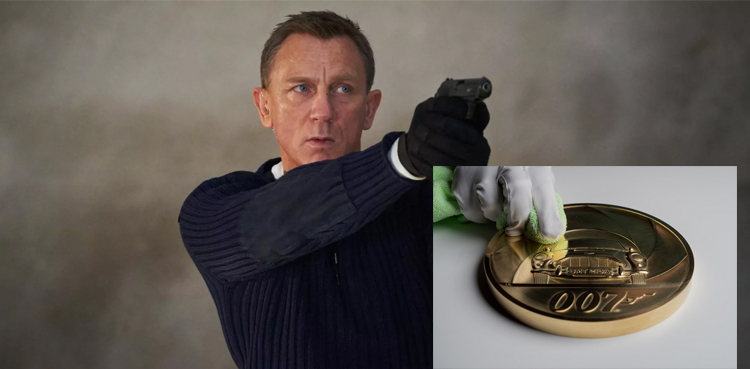 Seven-kilo gold coin unveiled to celebrate James Bond film
