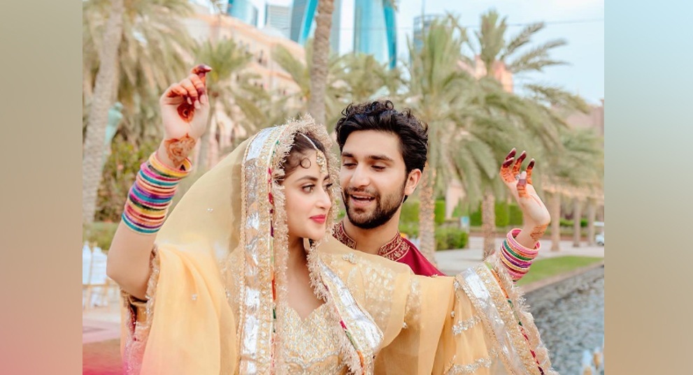 Sajal Aly, Ahad Raza Mir share unseen wedding photos