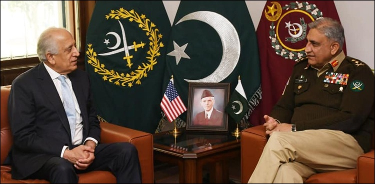 US envoy Khalilzad, NATO commander call on COAS Bajwa