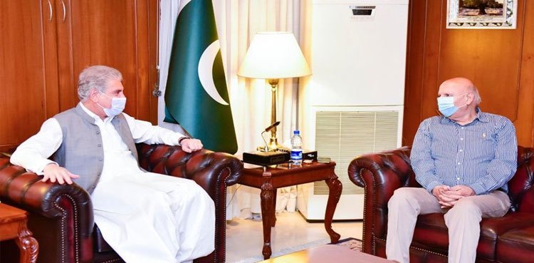 FM Qureshi, governor Punjab discuss occupied Kashmir issue