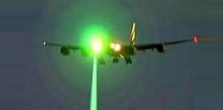 Police seize 'laser lights' installed on shops, restaurants near Peshawar airport