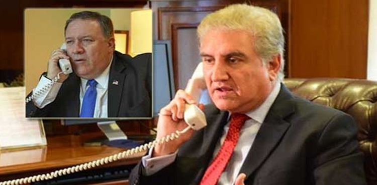 FM Qureshi apprises Pompeo of India’s regressive policies in held Kashmir  
