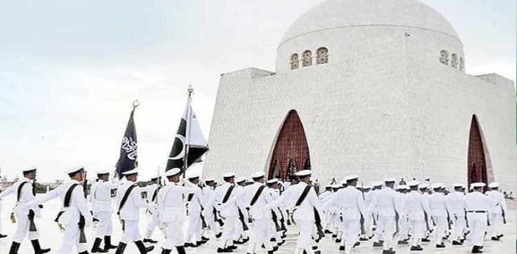 Change of guard ceremonies held at Quaid, Iqbal’s mausoleums
