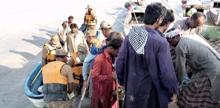 Army continues rescue, relief operation in Dadu