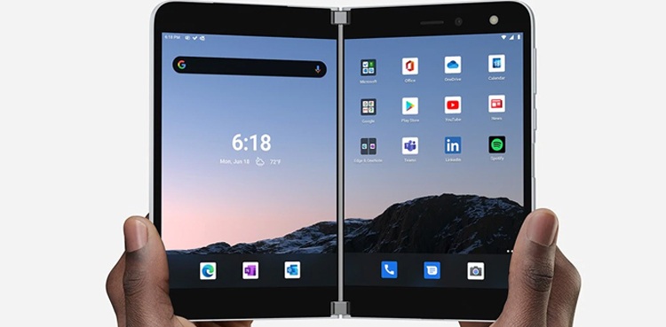 Microsoft back in phone business with folding Android device