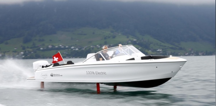 WATCH: World’s first electric-powered speed boat “flles” above the waves