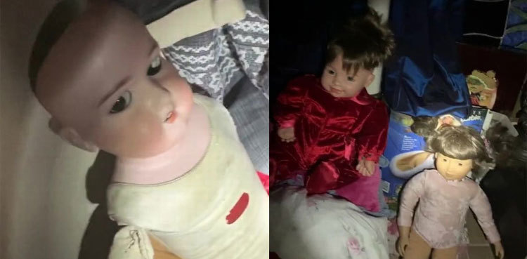 Woman finds Annabelle-like dolls inside hidden room