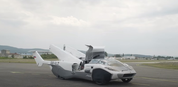 Car transforms into flying vehicle 'in less than three minutes'