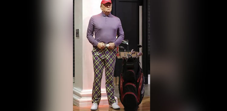 Trump wax statue gets golfing outfit makeover after Biden win