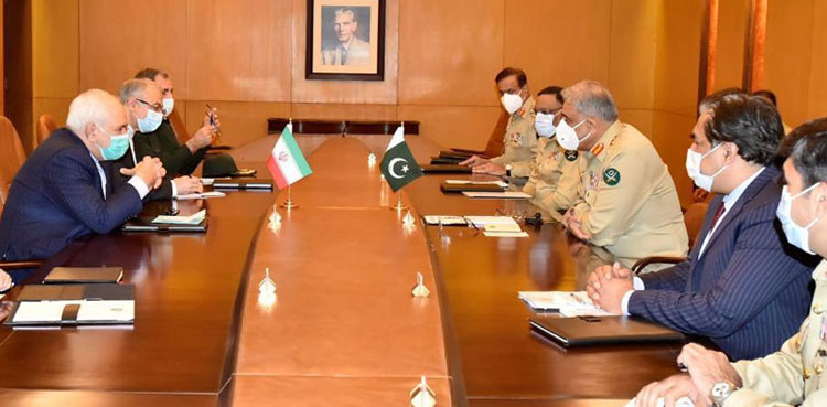 Iranian FM lauds Pakistan's role for regional stability in meeting with COAS