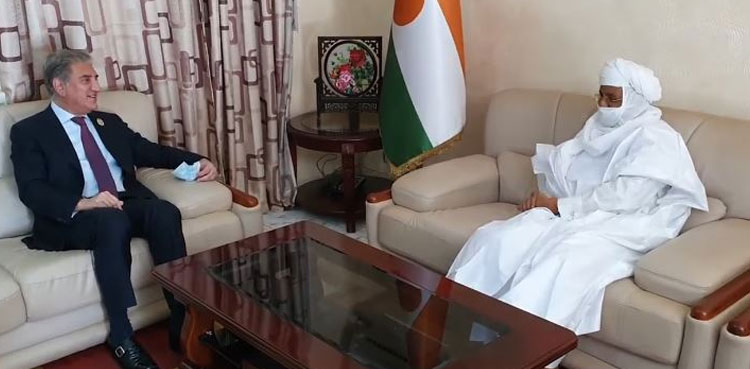 FM Qureshi meets Niger’s PM, discusses Kashmir situation       