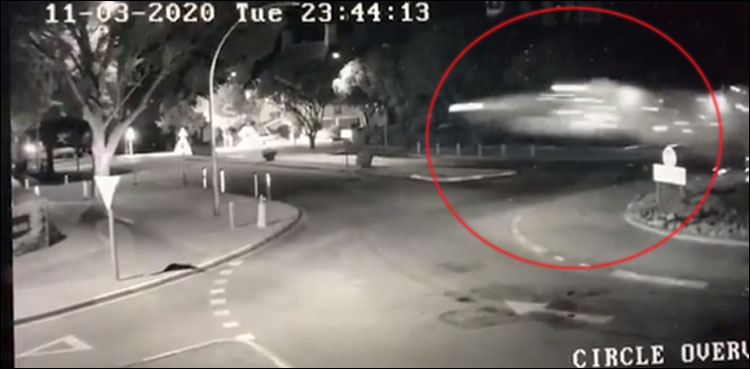 WATCH: Speeding car smashes into chapel after flying through the air