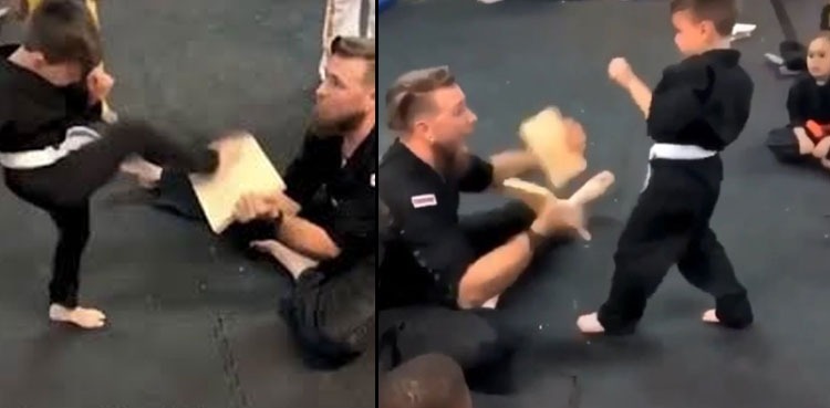 WATCH:Teary-eyed boy refuses to give up until he breaks karate board