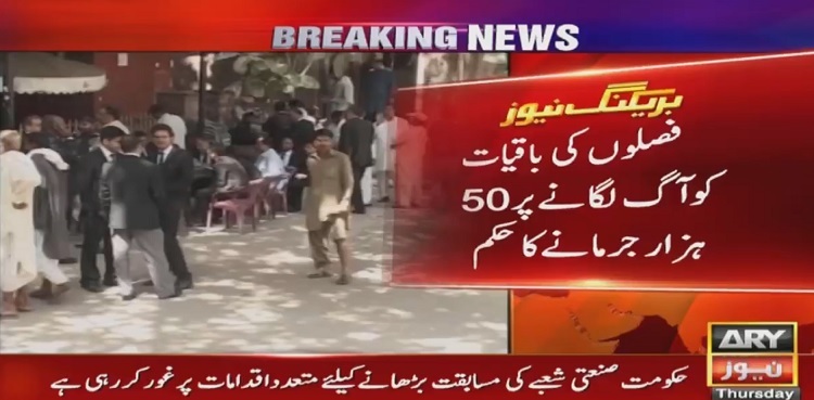 Smog: LHC slaps fine over stubble burning