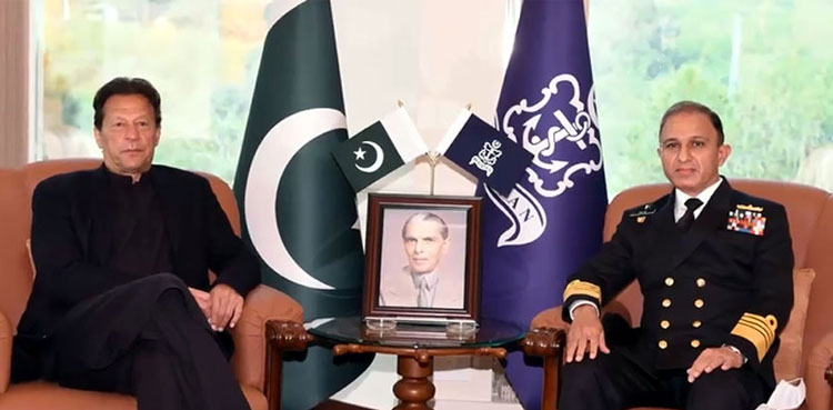 PM Imran Khan visits Naval headquarters