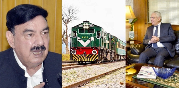 Sheikh Rasheed coaxes Egyptian ambassador for investment in railways