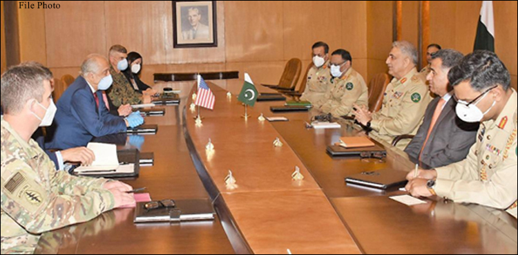 Zalmay, COAS deliberate Afghanistan peace over meeting: ISPR