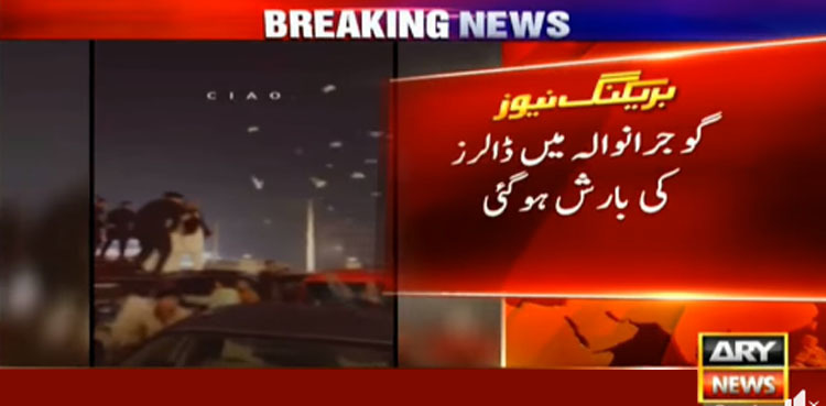 Dollars showered on 'barat' in Gujranwala, video goes viral