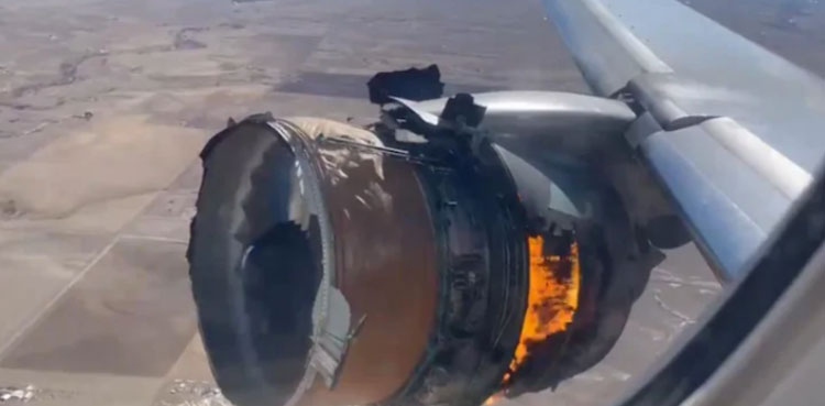 Terrifying video: Aircraft engine catches fire mid-air