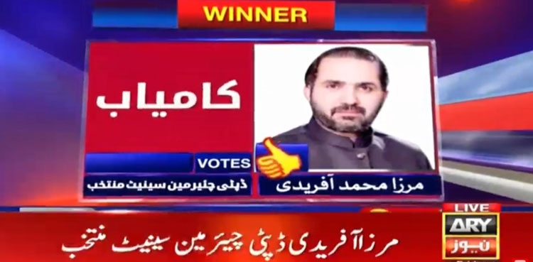 PTI's Mirza Afridi elected as Deputy Chairman Senate