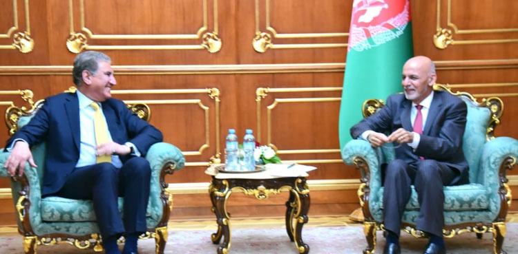FM Qureshi, Ashraf Ghani discuss Afghan peace process