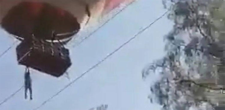 WATCH: Man miraculously survives after falling out from hot-air balloon