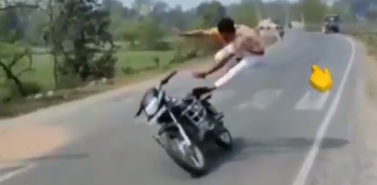 Viral video: Bike stunt to become internet popular goes wrong