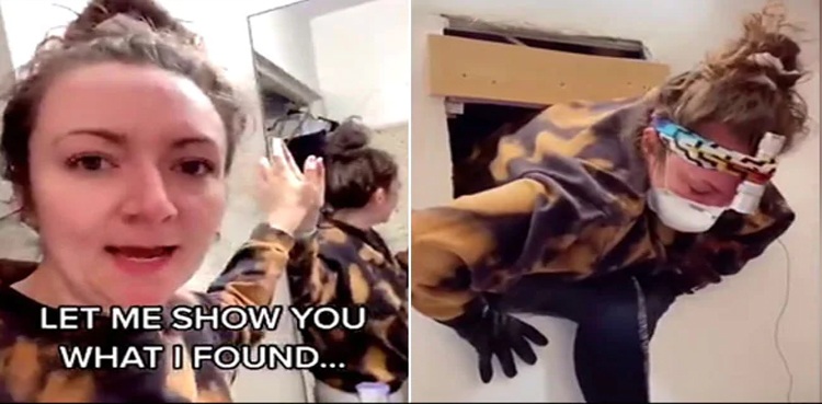 WATCH: Woman discovers whole apartment rigth behind her bathroom mirror