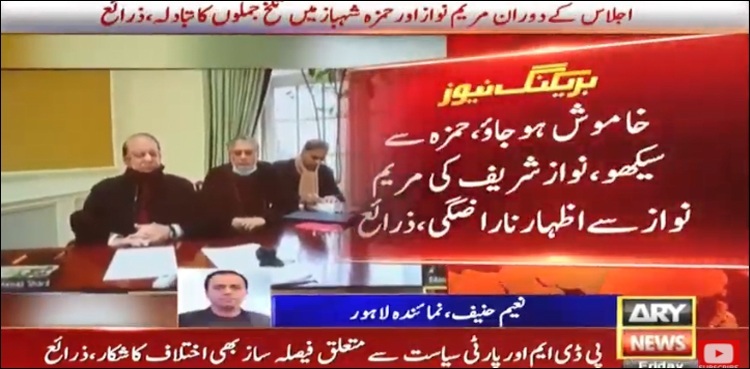 Nawaz scolds Maryam over heated debate with Hamza Shahbaz: sources