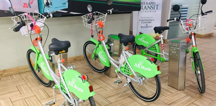 Cycle-sharing system launched in Peshawar