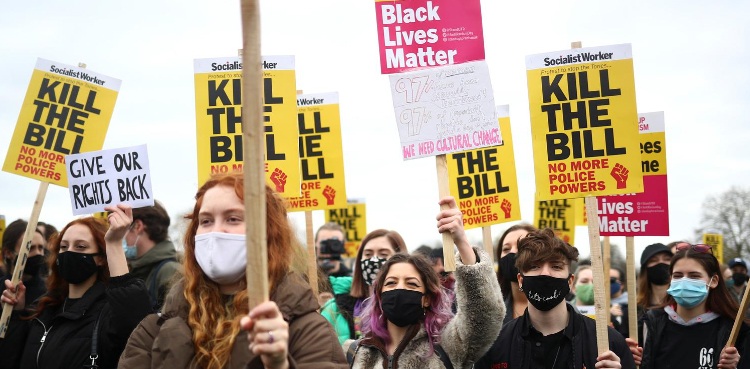 Hundreds join 'kill the bill' rallies across Britain