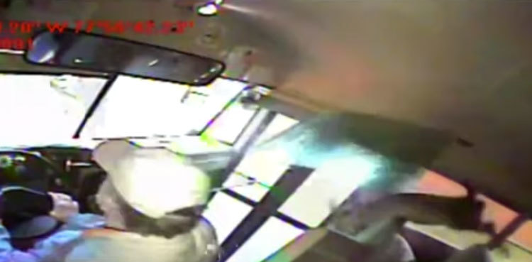 WATCH: Deer crashes through school bus windshield