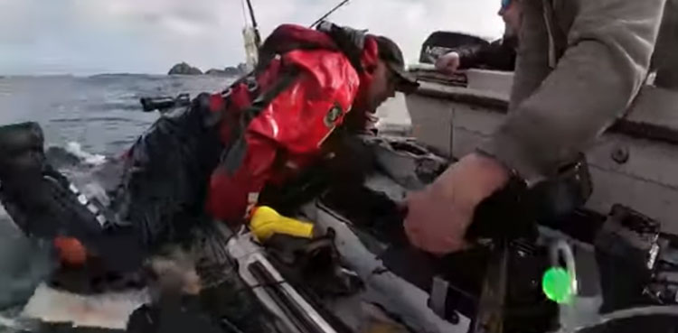 Horrific Video: Shark drags fisherman overboard, capsizes his boat