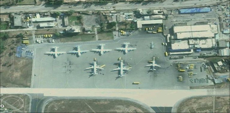 Heavy rainfall collapses Peshawar airport ceiling, nearby signboards