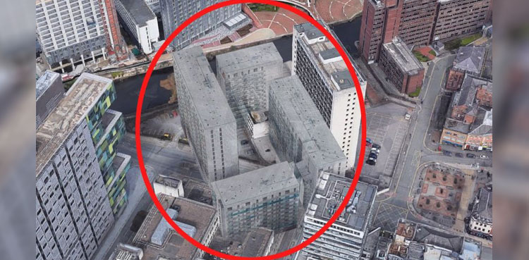 Mysterious 'phantom buildings' found hovering over Manchester on Google maps