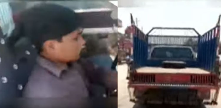 WATCH: 'Nine-year-old' boy spotted driving carriage vehicle in Sukkur market