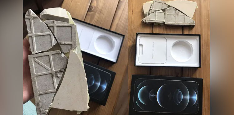Woman orders iPhone, receives cracked tile
