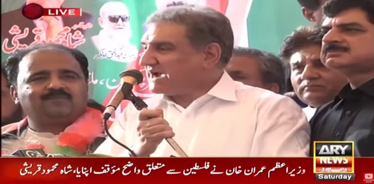 Pakistan shook conscience of West over Palestine issue, Qureshi says