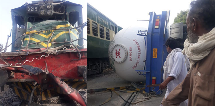Track restored after train-tanker collision in Tando Adam