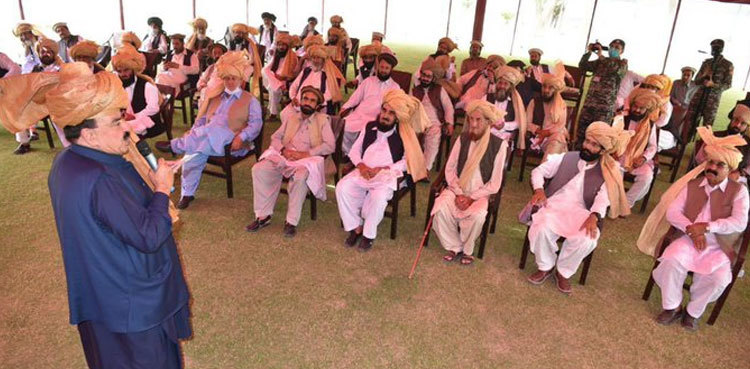 Sheikh Rasheed visits South Waziristan, addresses tribal elders in Wana