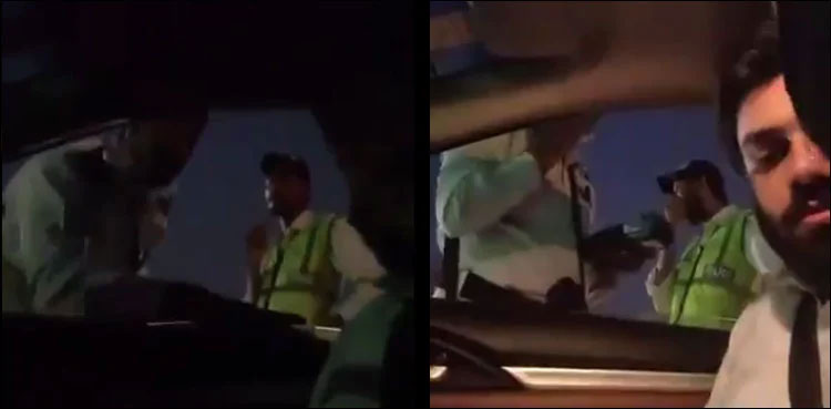 Karachi traffic cop caught on camera taking bribe