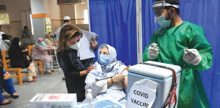 Asad Umar urges people aged 50 or above to receive COVID jabs on priority