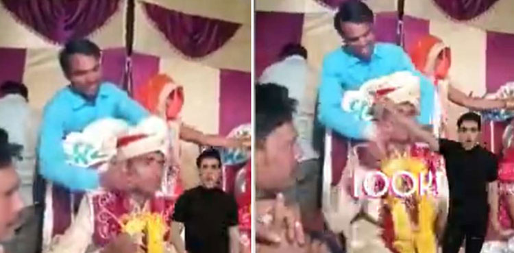 WATCH: Groom frustrated with teasing thrashes brother-in-law on wedding stage
