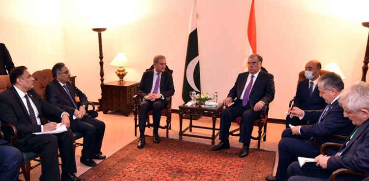 Tajik president arrives in Islamabad, meets FM Qureshi