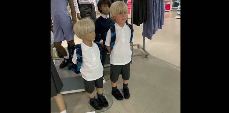 Shop dummy: Woman finds her son's 'twin' in clothing store  