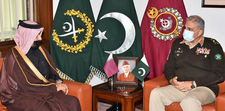 Qatar special envoy meets COAS Bajwa at GHQ