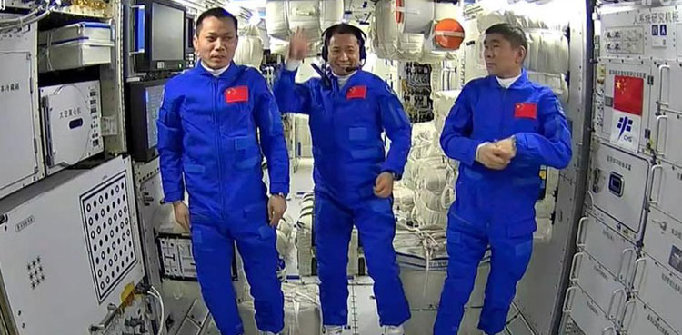 Astronauts at China’s new space station conduct first spacewalk