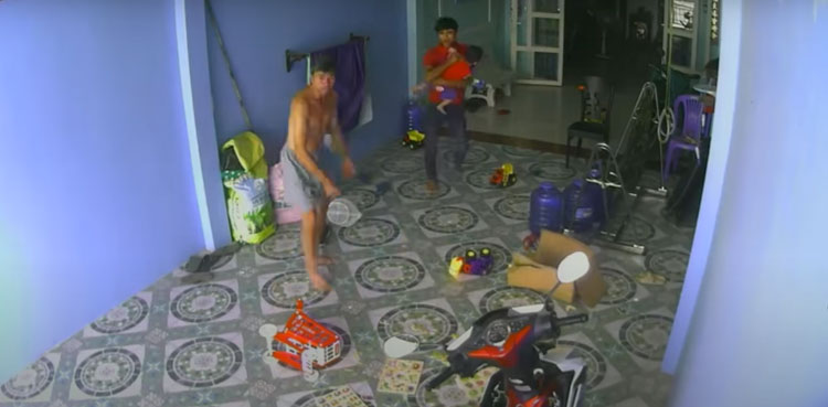 Frightening video: Venomous king cobra tries to follow child into his house